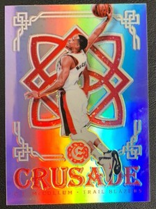 C.J. CJ McCollum 2016-17 Panini Excalibur Crusade Silver Prizm REFRACTOR #12
