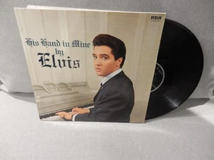 ELVIS PRESLEY HIS HAND IN MINE LP RCA NL 83935 BLACK LABEL RE-ISSUE EX/EX - Picture 1 of 6