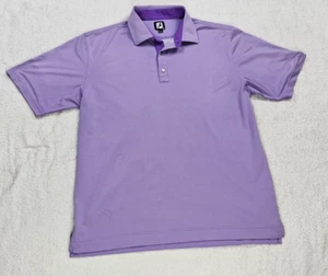 Camisa polo de golf FootJot para hombre talla XL púrpura manga corta rendimiento - Imagen 1 de 9