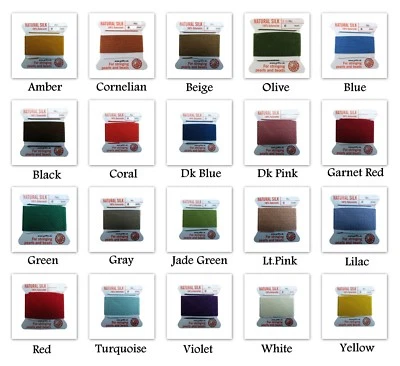 HILO DE CADENA DE CUENTAS DE CORDÓN DE SEDA 100 % GRIFFIN #0-1-2-3-4-5-6-7 Foto 1 de 3