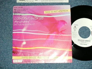 DAVID BOWIE Pat Metheny Japan 1985White Label PROMO NM 7"45 THIS I S NOT AMERICA - Imagen 1 de 6