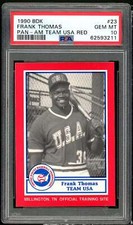 Frank Thomas Rookie Card 1990 BDK Pan-Am Team USA Red #23 PSA 10