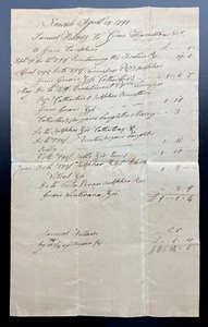 Historic Document! George Washington Era Medical Bill for Col Samuel Fellows - Picture 1 of 6
