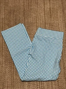 Pantalone Lands’ End stella marina più 2x turchese check gamba stretta slim - Foto 1 di 21