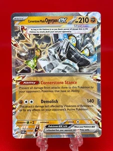 Pokemon Juego de Cartas Coleccionables Máscara Piedra Angular Ogerpon EX 112/167 Mascarada Crepúsculo Doble Raro - Imagen 1 de 2
