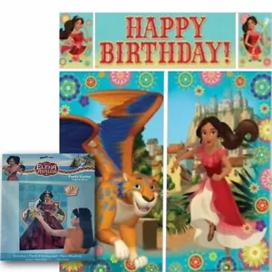 Disney Elena of Avalor Happy Birthday Wall Decorating Kit & Party Game Bundle - Picture 1 of 2