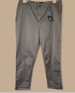 ☆NEU MIT ETIKETT☆ Gap Damen entspannte Freundin Manschetten Köperhose Größe 16, Tornado grau - Bild 1 von 15