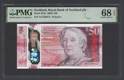 Scotland 50 Pounds 2020 P373a  Uncirculated Grade 68 - Image 1 of 2