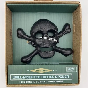 Totenkopf gekreuzte Knochen Bier Flaschenöffner Gusseisen neu im Karton schneller kostenloser Versand - Bild 1 von 2