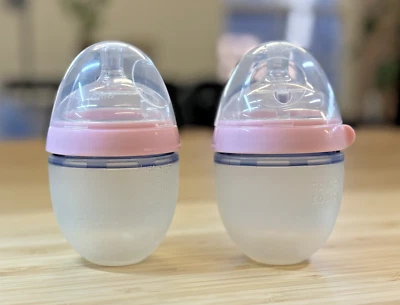 Comotomo Baby Bottle Silicone Pink 2 Bottles - 5 fl oz / 150 ml Natural Feel - Image 1 of 4