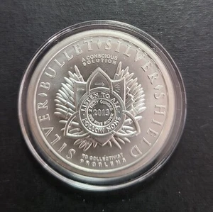 Silver Shield 2013 Año Nuevo 2 oz .999 SBSS BU Art Round - Imagen 1 de 2