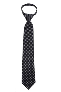 Corbata con cremallera en puntos blancos y negros para hombre bodas graduaciones formales - Imagen 1 de 2