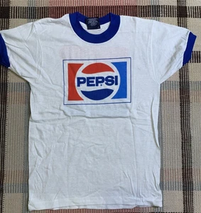 Vintage Deadstock Pepsi Idaho Ringer T Shirt Kids Size Medium 10-12 ~ Lot of 7! - Picture 1 of 6