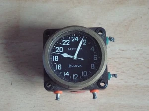 Bulova Accutron 214 TE-11 24 Hour Military Cockpit Panel Clock, Very Rare Item - Bild 1 von 14