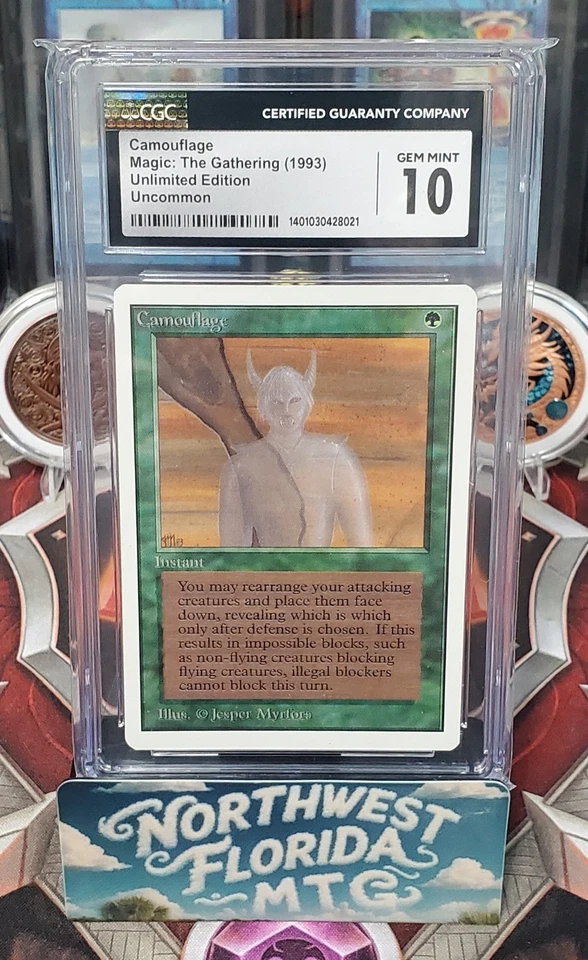 Graded MTG Card - CGC Gem Mint 10 - Unlimited - Camouflage - Image 1 of 1