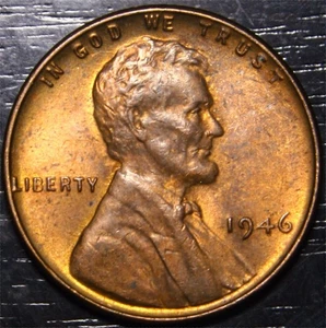1946 Lincoln Wheat Penny AU 1c US Münze Philadelphia Mint - Bild 1 von 2
