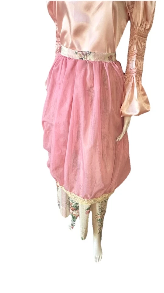 Peasant Style Skirt Apron Set Handmade Reenactment/Play Costume Xs/S VTG - Image 1 of 4