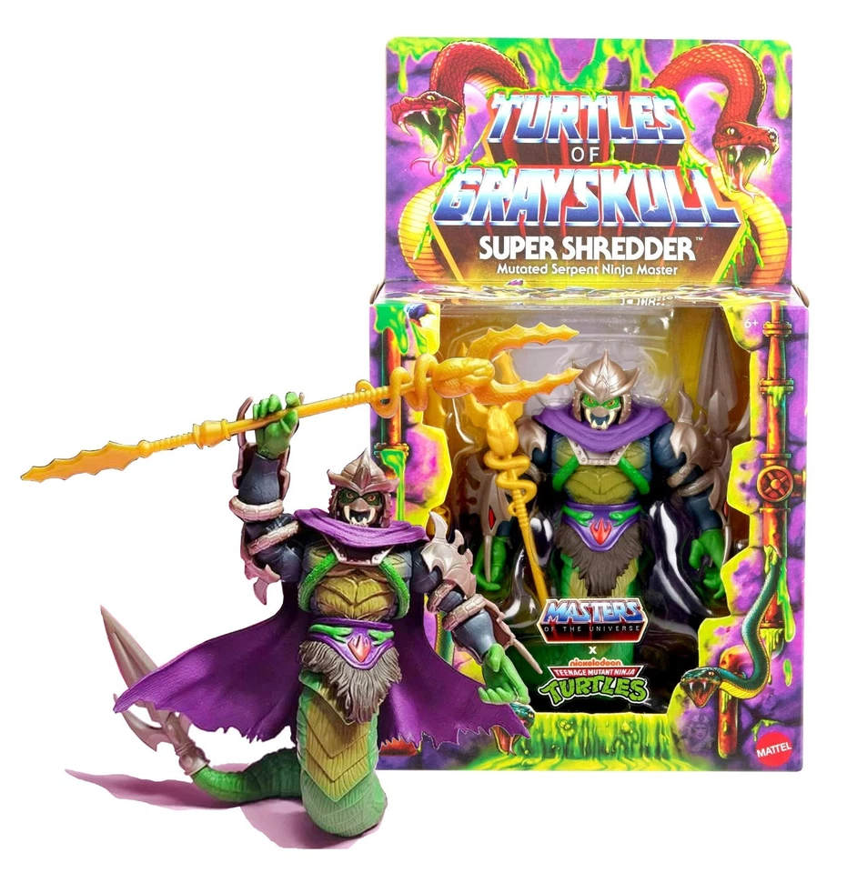 宇宙大师 Grayskull 海龟超级粉碎机 6 英寸人偶 全新带盒 — 第 1/1 张图片