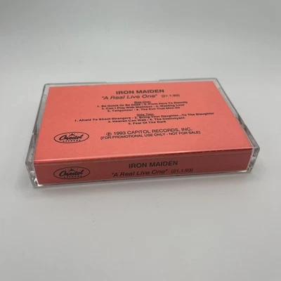 IRON MAIDEN A Real Live One PROMO Cassette 1993 Capitol - Image 1 of 4