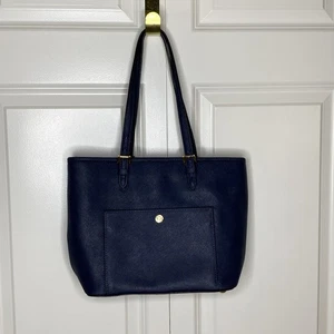 Bolso de Mano MK Michael Kors Marco Saffiano Azul Marino Cartera Bolso de Mano Doble Asa - Imagen 1 de 15