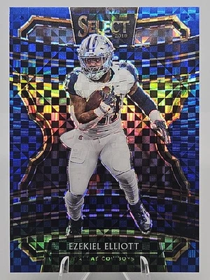 Ezekiel Elliott 2019 Panini Select #74 Blue Prizm #/175 Dallas Cowboys - Image 1 of 2