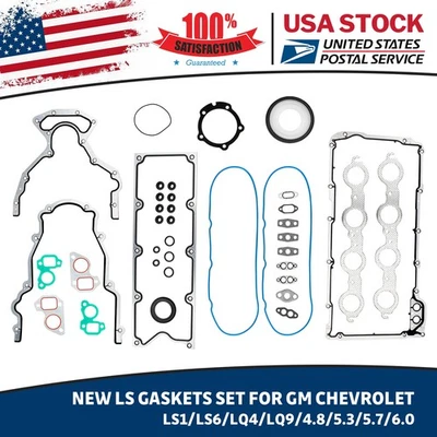 High quality Engine Gasket Set for 2001-2005 GMC Sierra 1500 4.8L/5.3 new - Imagem 1 de 4