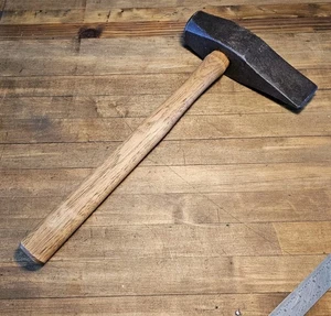 VINTAGE Cross Peen BLACKSMITH HAMMER Metalsmith Tools 7lb Head HICKORY! ☆USA - Picture 1 of 6