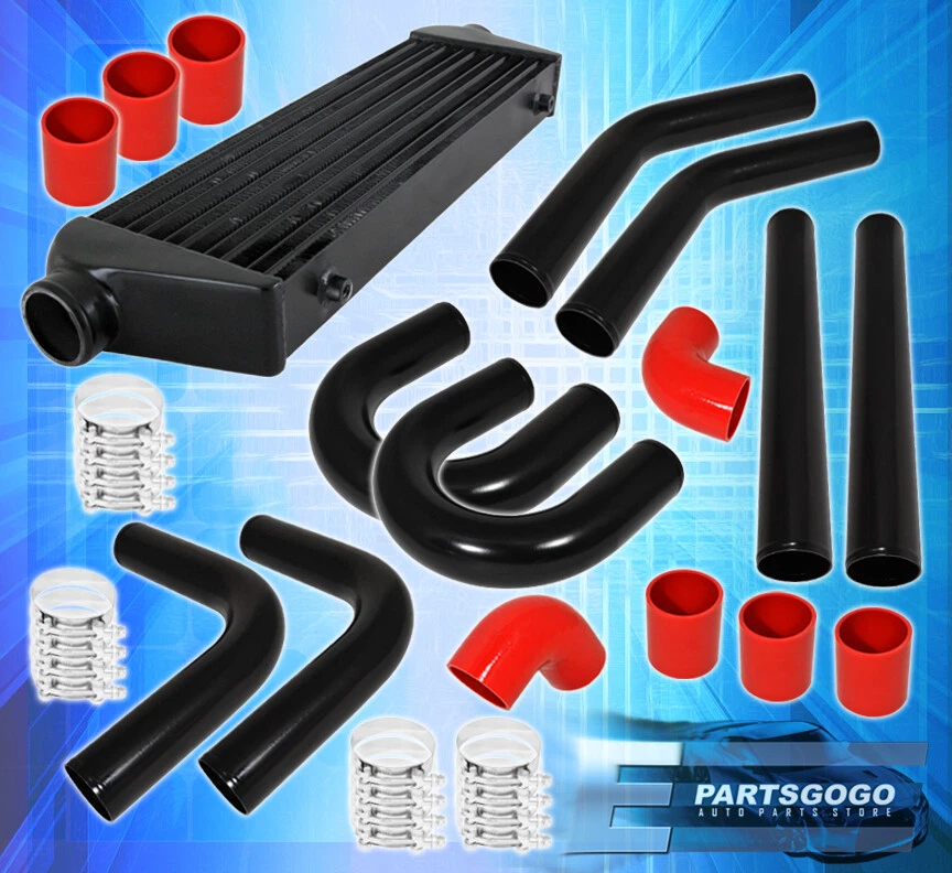2.5" X8 Pcs Piping Kit + Black Coupler + T-Bolt Clamps+ Turbo Intercooler Fmic Foto 1 de 1