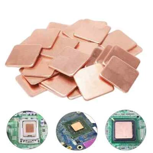5X 15x15/20x20mm Kupferplättchen Kupfer Copperr Heatsink CPU GPU VRAM 0.3-2mm - Bild 1 von 9