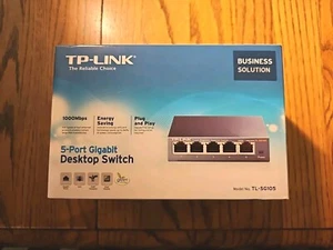 TP-Link Netzwerk Hub TL-SG105, 5 Port Gb Ethernet Switch Unmanaged Sealed - Bild 1 von 4