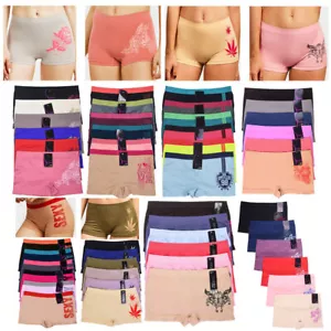 6 Seamless Boyshorts Womens Underwear Lot Booty Panties Boxer Brief Spandex New - Picture 1 of 1