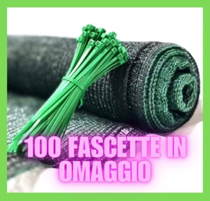 Rete Ombreggiante Verde Recinzione Telo Giardino H150X25M +100 Fascette Omaggio - Foto 1 di 12