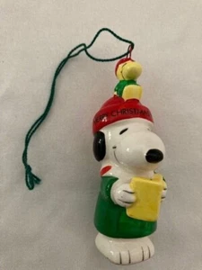 Decorazione natalizia anni 80 Snoopy & Woodstock 2,5"H - Foto 1 di 10