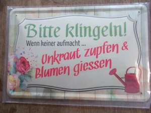 Blechschilder 20 x 30 Gewölbt Bitte klingeln!.. Nr. 200 - Bild 1 von 1