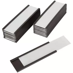 100X Magnetic Racking Shelving Label (50mm x 25mm) Incl. Plastic Cover & Paper - Picture 1 of 6