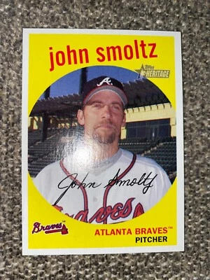 2008 Topps Heritage #440 Braves HOF John Smoltz SP Baseball Card - Image 1 of 2