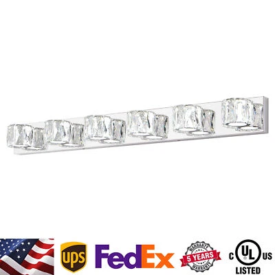 Lámpara de Pared Espejo Baño Cristal LED Moderno 41" 6 Luces Lámpara de Pared Foto 1 de 4