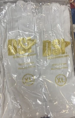 DSP dshowcase.com White Long Wrist Cotton Gloves-Jobs Daughters- X-Large-Band - Image 1 of 4
