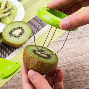Kiwi Cutter Peeler Slicer - Kitchen Fruit Gadgets Tools - Green and Yellow - Picture 1 of 8