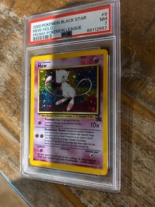 Pokemon 2000 Black Star Promo Pokemon League MEW Holo with SWIRL #9 PSA 7 RARE 5 - Picture 1 of 2