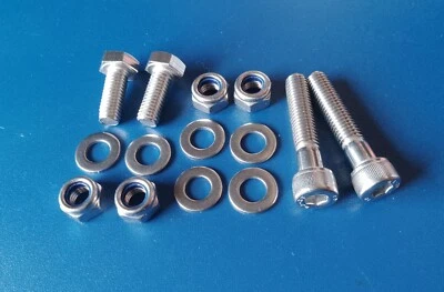 Vespa Front Shock Absorber Fitting Kit - Stainless Steel PX, PE, T5, T5c & LML - Image 1 of 2