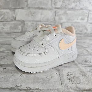 Nike Air Force 1 TD White Crimson Tint Shoes CZ1691 102 Toddler Size 4c - Picture 1 of 6