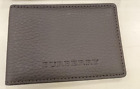 Burberry Card Case Holder Black Leather With Box Used