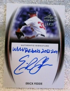 Erick Fedde RC 2014 Leaf Trinity Rookie Autograph Card#16/25!Nationals P RC - Picture 1 of 2