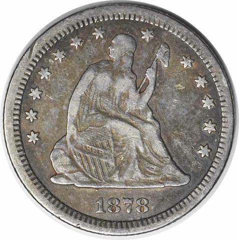 1878-CC Liberty Seated Quarter VF Uncertified #1043 Cover