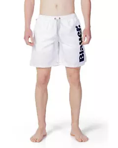 Blauer Men's Men Printed  Swimwear In White - Picture 1 of 2