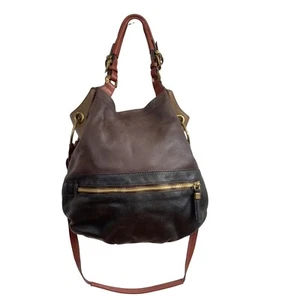 orYANY Selina Leder braun schwarz ColorBlock Hobo Bag Handtasche Umhängetasche Handtasche - Bild 1 von 19