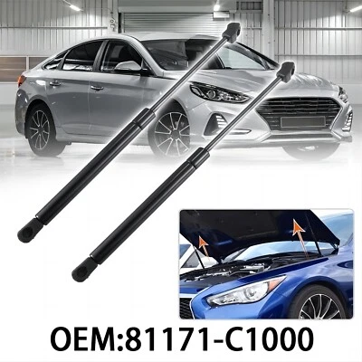 2 x Fits 2015-2017 Hyundai Sonata Front Hood Lift Supports Shocks Struts PM3570 - Image 1 of 4