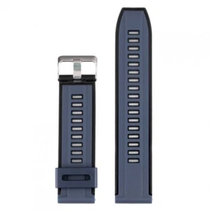 Bracelet Montre Compatible Avec Samsung Xiaomi Garmin Huawei 22MM Bleu Noir - Photo 1 sur 1