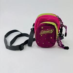 Borsa Coleman Trek Pack Mini Cinghia Regolabile Escursionismo Campeggio Zip Fibbia Rosa Verde - Foto 1 di 8